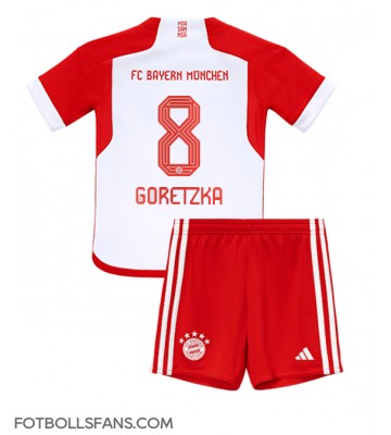 Bayern Munich Leon Goretzka #8 Replika Hemmatröja Barn 2023-24 Kortärmad (+ Korta byxor)